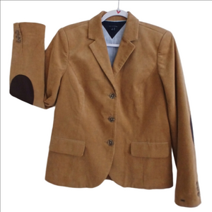 Tommy Hilfiger Preppy Corduroy tappered Blazer Elbow patches Sz 8  NWOT